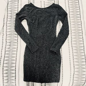 Open back long sleeve dress